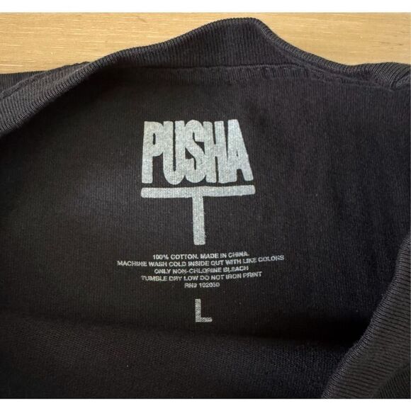 Pusha T It’s Almost Dry 2022 Black Shirt Official Tour Merch Size Large Hip Hop - Picture 3 of 4